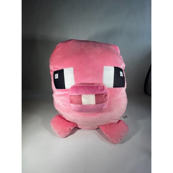 Minecraft Cuutopia Pink Pig 14" Plush Stuffed Animal Mattel 2022 - Picture 1 of 11